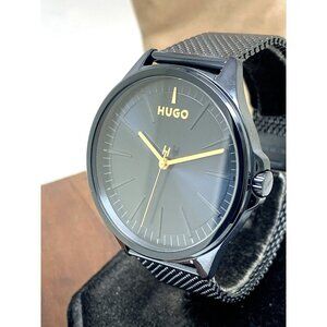Hugo Boss Men's Watch 1530136 Quartz Blue Dial Mesh Stainless Steel 43mm